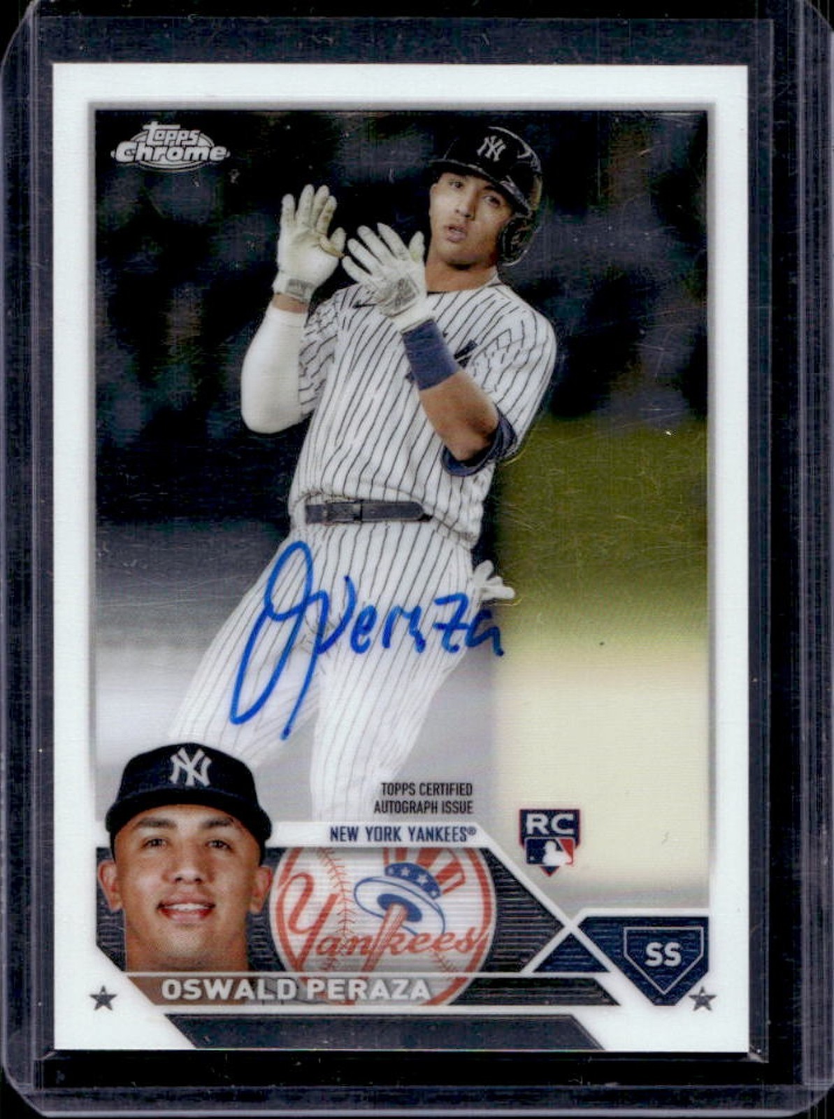2023 Topps Chrome Oswald Peraza Auto RC #RA-OP Yankees Rookie