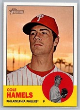 2012 Topps Heritage #132 Cole Hamels Philadelphia Phillies HOF