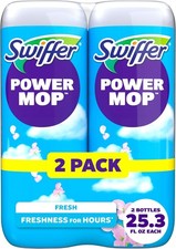 Swiffer Power Mop Floor Cleaning Solution Fresh Scent Floor Cleaner,25.3 oz, 2x.