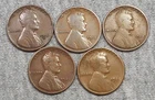 Lot Of 5 Lincoln Wheat Cents - 1912 D, 1913 D, 1915 D, 1922 D & 1924 D