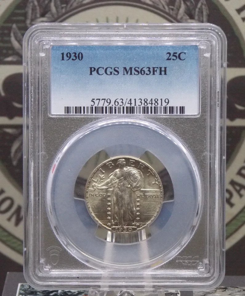 1930 "P" Standing Liberty SILVER Quarter 25c PCGS MS63 FH #819 *FULL HEAD* ECC&C - Image 3 of 4