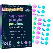 240 CT Holographic Cute Acne Patches - Space Edition w/Salicylic Acid  Tea T...