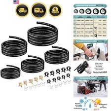 Fuel Line Hose Kit 3.3ft 5 Sizes With 50 Clamps Gas Tube For Small Engines Fuel Line Hose Kit 3.3ft 5 Sizes With 50 Clamps Gas Tube For Small Engines