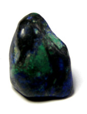V. SMALL NATURAL AZURITE & MALACHITE TUMBLESTONE - 1.9 x 1.4 cms  4.46 gms  #E