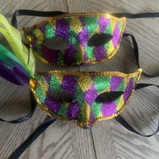 Masquerade Mask /Mardi Gras /Venetian Ball Mask /Costume set of 2