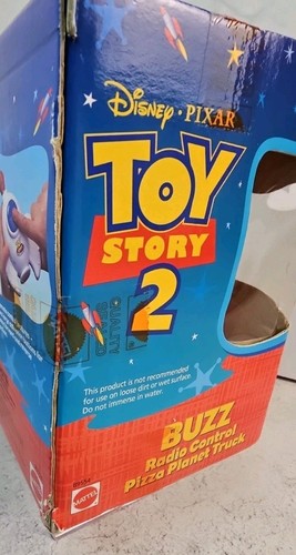 Disney Pixar Toy Story 2 Buzz Lightyear Radio Control Pizza Planet Truck Sealed - Picture 15 of 24