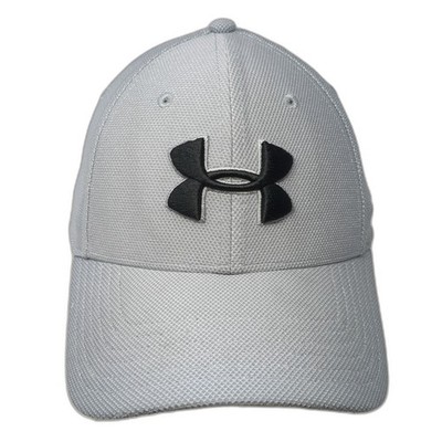 Under Armour Fitted Hat Gray Large Embroidered Vent Holes Solid 6 Panel
