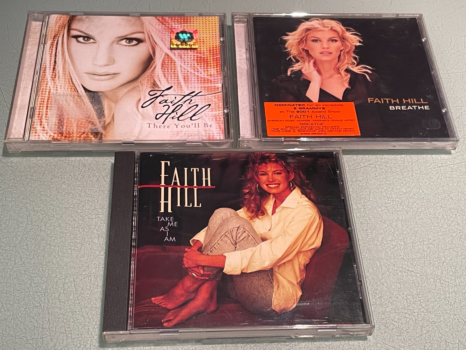 Faith Hill - 3 Original CD Albums - Breathe - There You'll Be - Take Me As I Am
