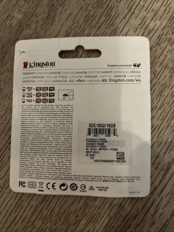 Kingston 16GB MicroSDHC Flash Memory Card Class 10 - Image 2 of 2