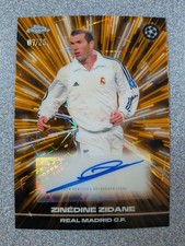 Zinedine Zidane Chrome UCL 2025/26 Black Orange /25 #7 Auto