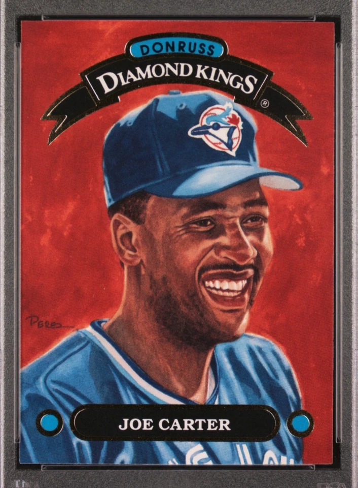 1992 DONRUSS JOE CARTER #DK-3 DIAMOND KINGS BASEBALL CARD | PSA 9 MINT LOW POP - Image 3 of 4