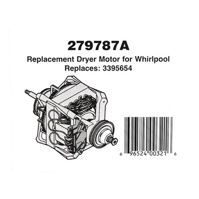 WP279787 Dryer Motor for Whirlpool Kenmore Roper Kirkland 27
