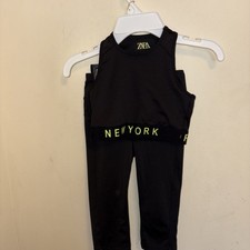 Zara Girl  s 6 - 7 Years Matching Activewear Set Racerback Sport Bra  Leggings