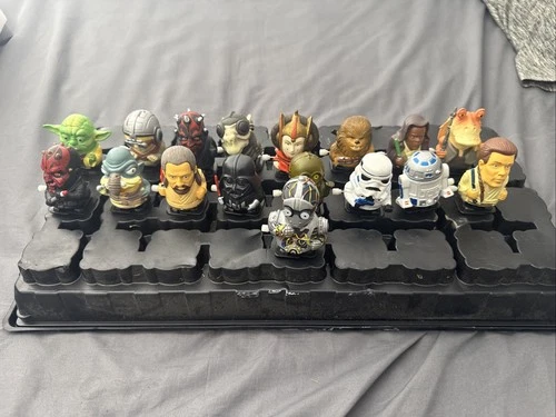 Lot Of 17 Displayed Star Wars VINTAGE JAPANESE 2.5 INCH WIND-UP TOYS!!