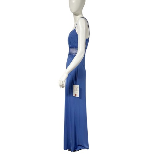 Womens NWT Vintage 90s y2k Betsy & Adam Sheer Waist Beaded Gown Long Dress Size - Picture 2 of 15