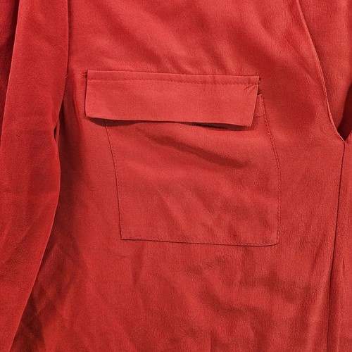 Joie Tunic Top Blouse Women Small 100% Silk Red - S - Picture 4 of 12