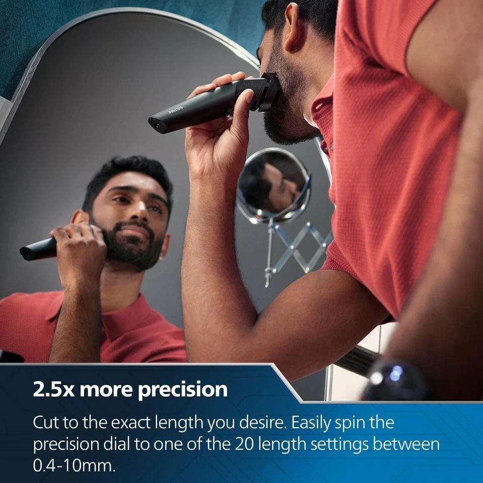 Recortadora de barba Philips Pro | Tecnología Beard Sense de 2,5 veces mayor precisión Foto 2 de 4