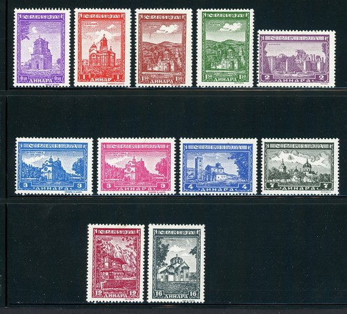 SERBIA (German Occupation) MH Selections: Scott #2N31-2N21 Series of 1942-3 CV$8
