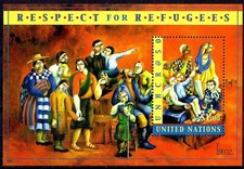 UN (NY) 2000 Refugees Family People Welfare Animation m/s MNH