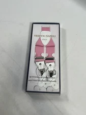 Mens Vesuvio Napoli Pink Suspenders NEW