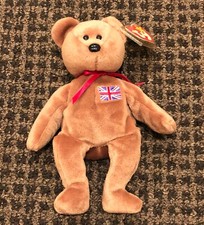 McDONALDS TY BEANIE BABY BRITANNIA THE BEAR RARE WITH 2 TAG ERRORS 1993 OAKBROOK