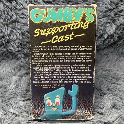 Gumby's Supporting Cast VHS Tape 1987 FHE Seven Episodes Kids Cartoon Show Rare - Picture 4 of 8