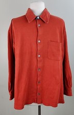 Salvatore Ferragamo Men's Button Front Cotton Knit Shirt Size L