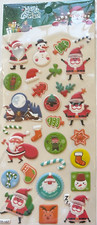 Holiday MINI Christmas Santa Puffy Stickers Planner Crafts Snowman Winter Fun