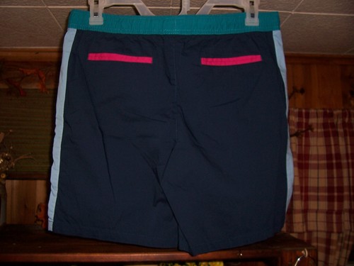 WONDER NATION BOYS SWIMMING TRUNKS SHORTS SIZE XL 14-16 HUSKY BLUE DRAWSTRING - Picture 2 of 2