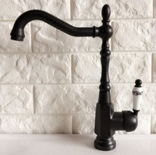 Oil Rubbed Bronze Swivel Bathroom Kitchen Sink Faucet Single Handle Mixer Tap