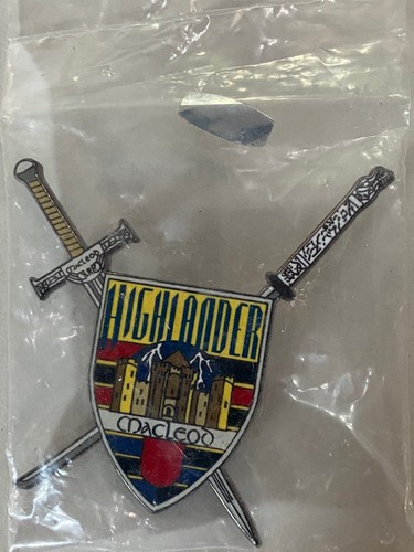 Highlander TV Series Macleod Sword / Shield Pin Promo Promotional New Rare