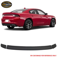 Fits 15-23 Dodge Charger Rallye OE Style Matte Black Trunk Spoiler Wing - ABS