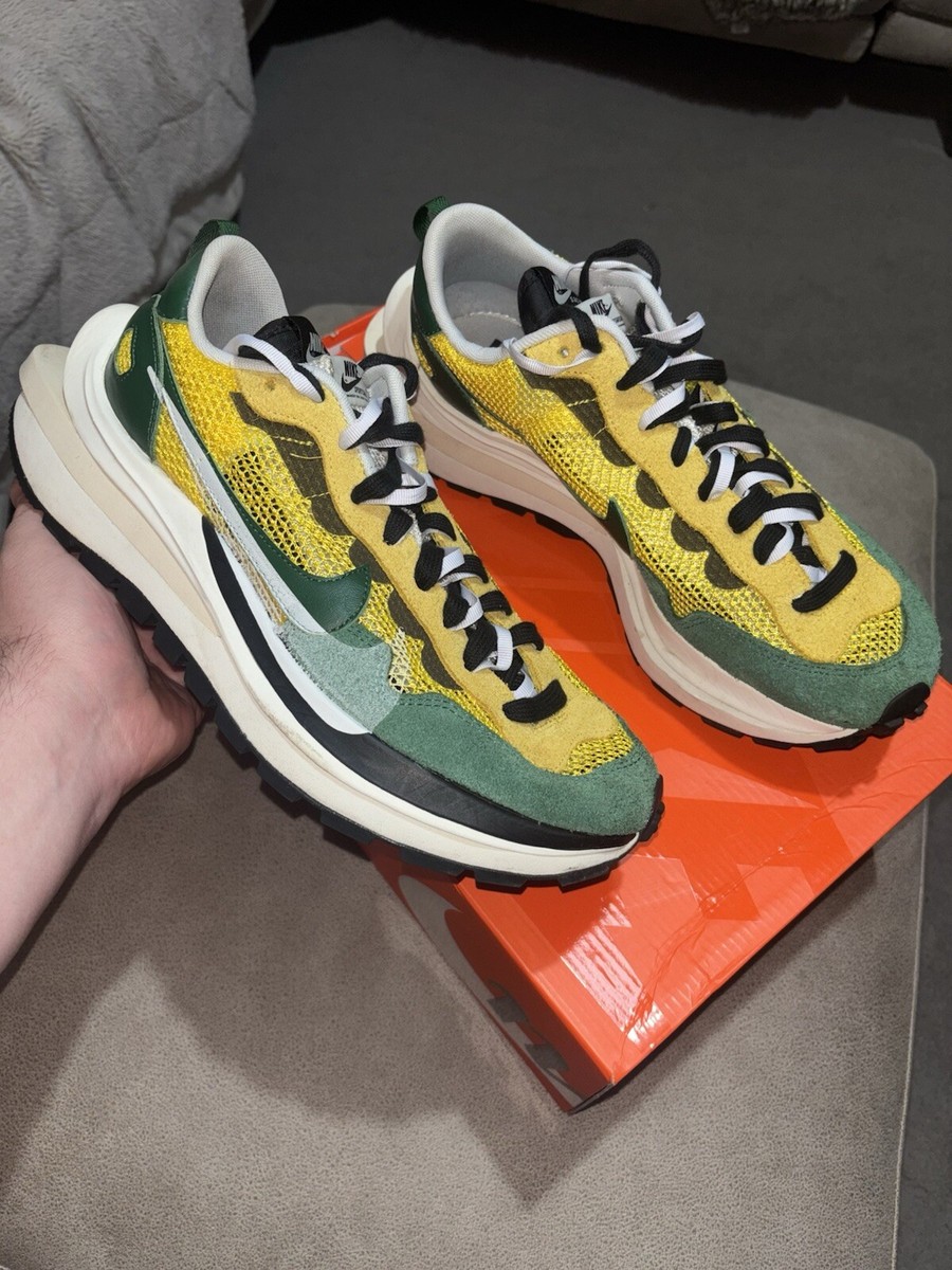 nike vapor waffle sacai tour yellow stadium green