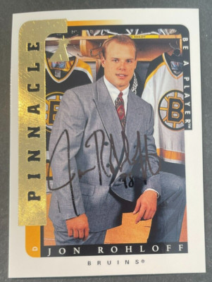 Jon ROHLOFF 1996-97 Pinnacle Be A Player Autograph #207 Boston Bruins