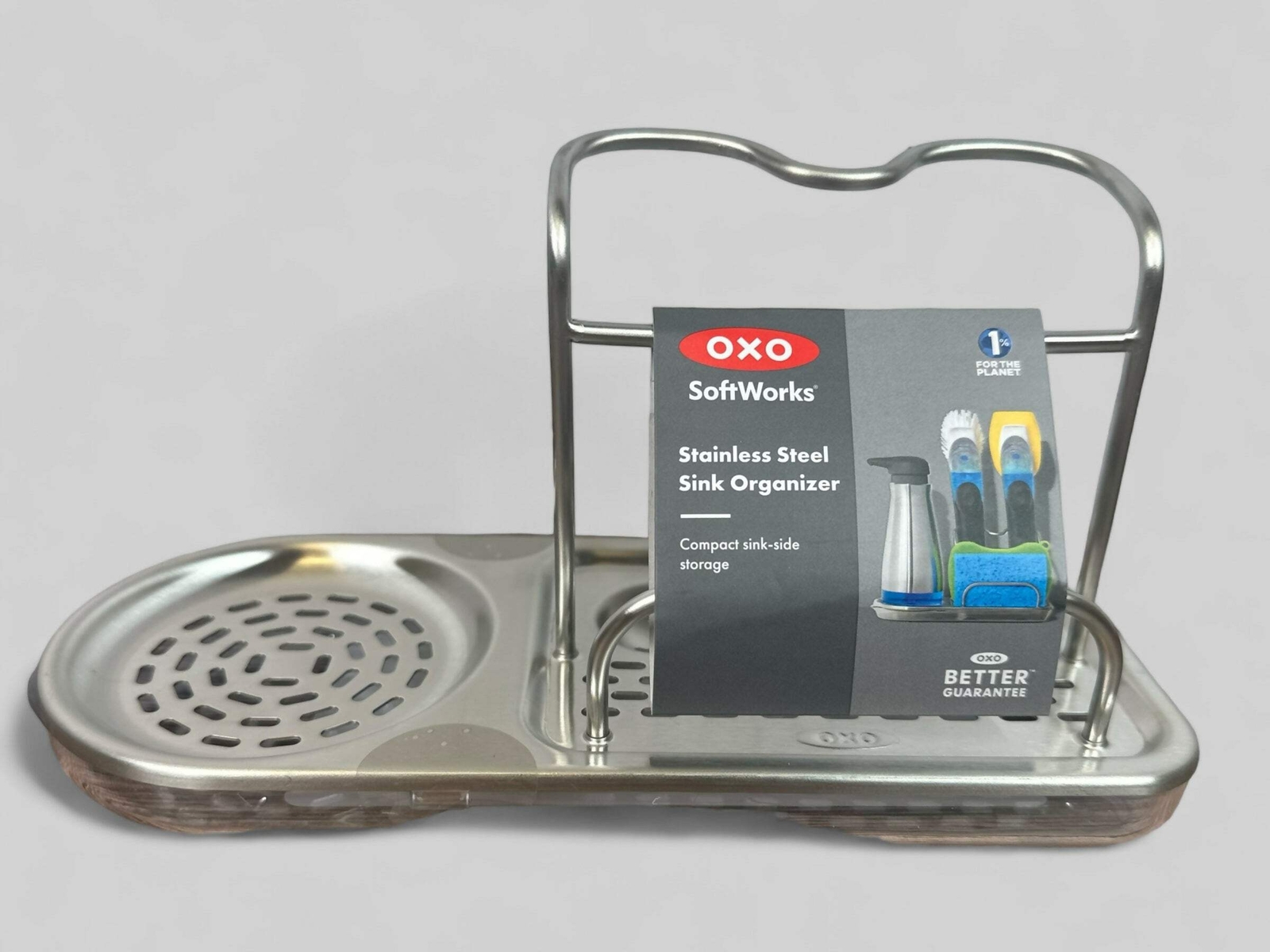 OXO Softworks Durable Stainless Steel Sink Organizer for Kitchen Efficiency