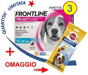 Frontline TRI-ACT → 3 pipette per cani da 10-20 kg (+PS) - Pulci Zanzare Zecche