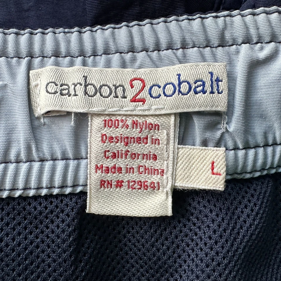 Carbon 2 Cobalt Nylon Navy Blue Pale Yellow Swim Trunks Short Mens Large - Image 4 of 4