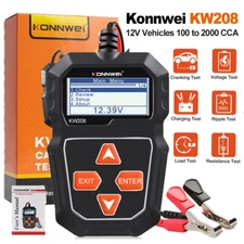 KONNWEI KW208 12V Car Battery Test 100-2000 CCA Load Battery Analyzer Tester