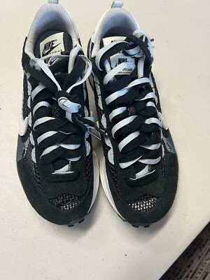 NEW Nike Vaporwaffle Sacai Black White - Size 5.5 (No Box) | eBay