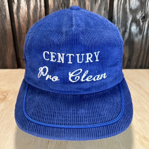 Vintage Century Pro Clean Corduroy Hat Snapback Cap 80s 90s Blue Soap Cord - 第 1/13 張圖片