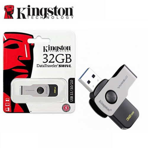 Rotate Kingston DT SWIVL 64GB USB3.1 Flash Drive Memory Stick USB Storage Device - Afbeelding 1 van 8