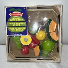 INCOMPLETE SET Melissa  Doug, Cutting Fruit Set - Wooden Play Food