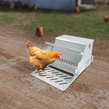 25 lbs Automatic Chicken Feeder Large Capacity Poultry Trough Chicken Feeder US