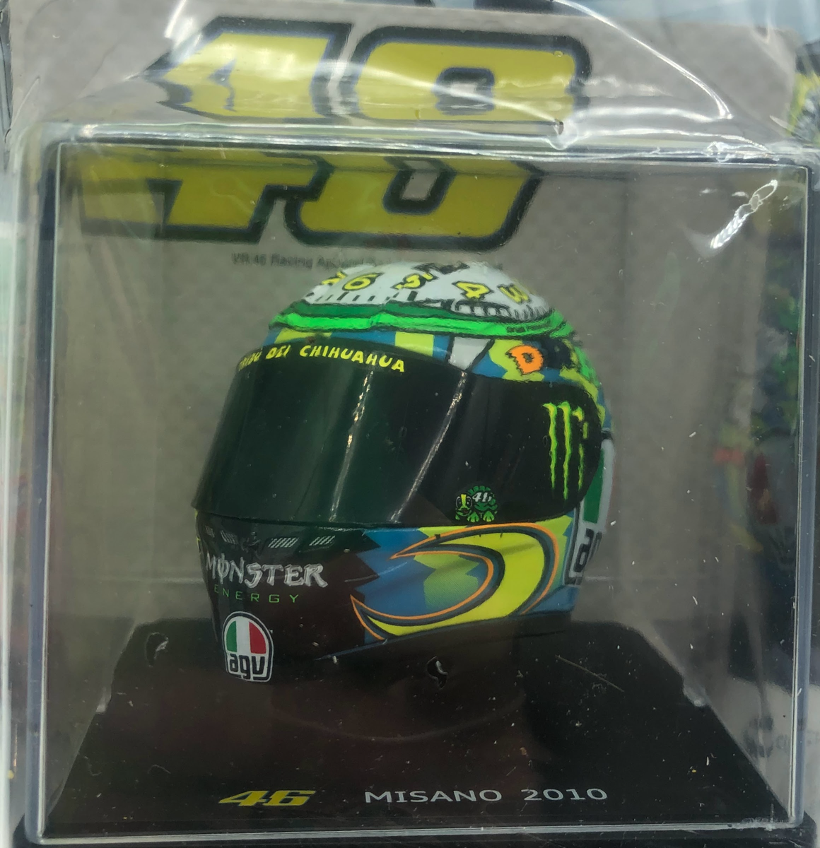 RARE 1:5 Casco Helmet VALENTINO ROSSI Jacarepaguà 1999 SPARK Mag. no Minichamps