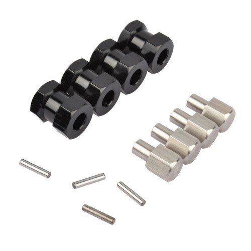 4Pcs Alloy Wheel Hub Hex 12mm Extension Adapter for 1/10 RC Car SCX10 RC4WD D90 - Picture 6 of 13