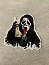 Ghost Face Scream Scary Halloween Decal Sticker 3  Waterproof