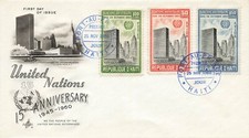 Haiti 469 C168-169 FDC UN 15th Anniversary ArtCraft