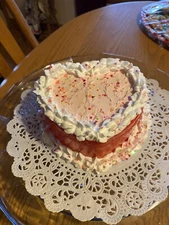 Jewelry Cake  Box W/Mirror/Compartments. 5x3