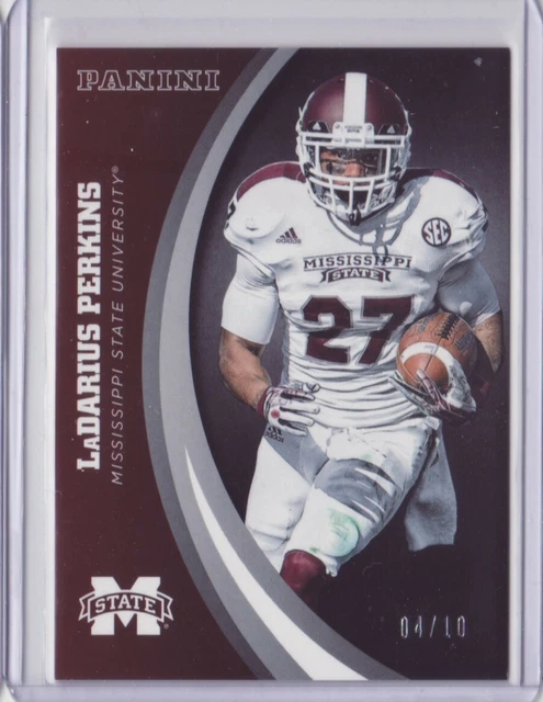 2016 Panini Collegiate Mississippi State Black #23 LaDarius Perkins 04/10 FlatSH