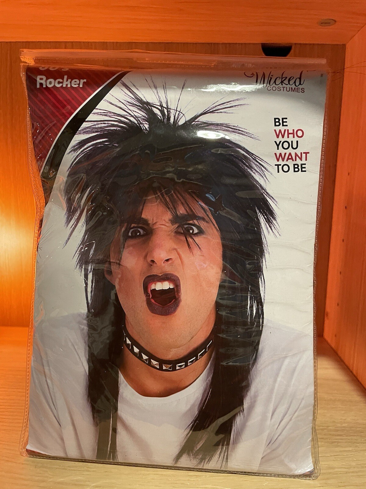 Peluca rockera años 80, disfraces malvados, red incluida, buena para disfraces, Halloween.